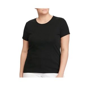 Lauren Ralph Lauren Black short sleeve T-shirt 3X Top